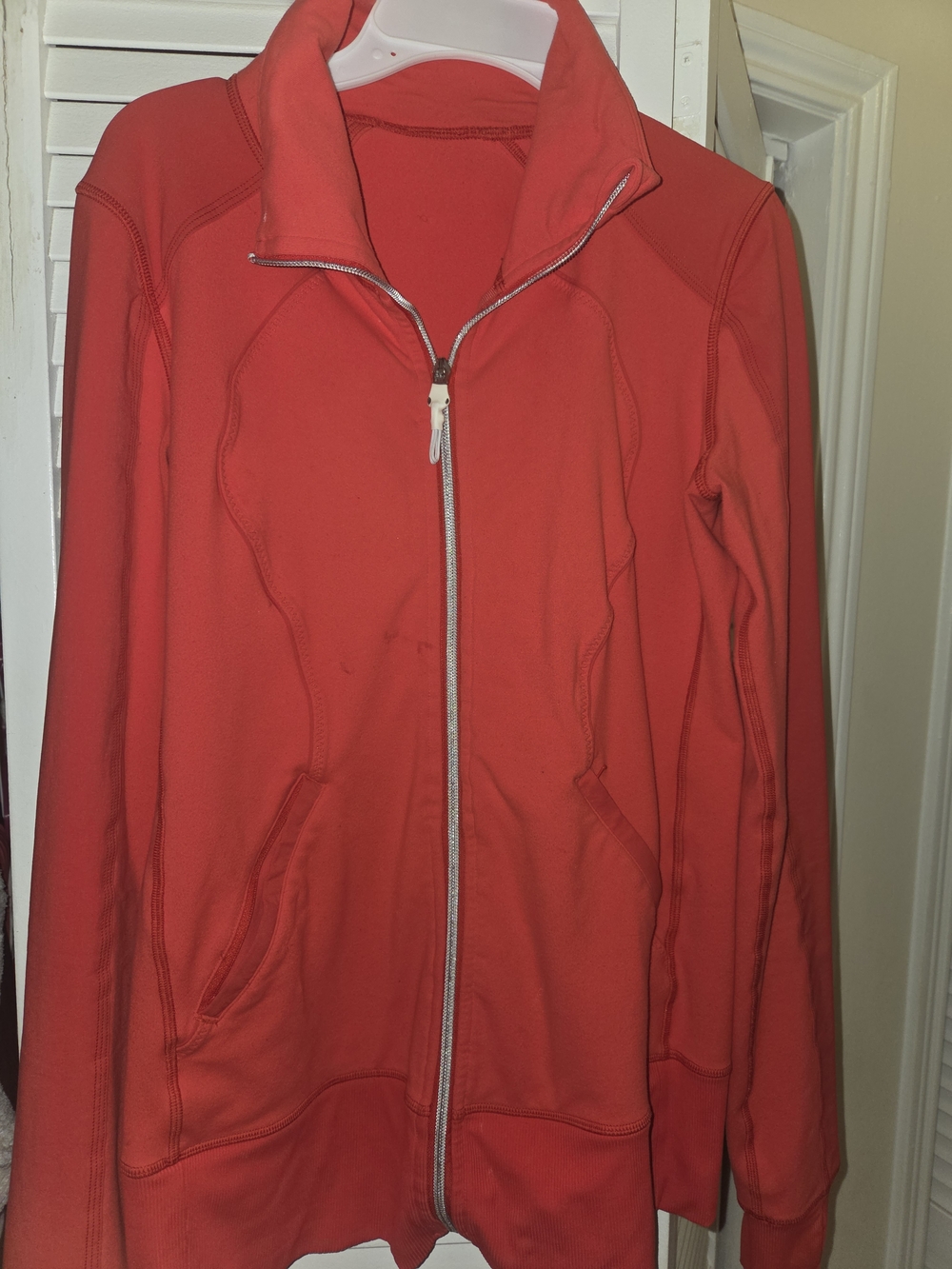 lululemon athletica Red Zip-Up Athletic Jacket